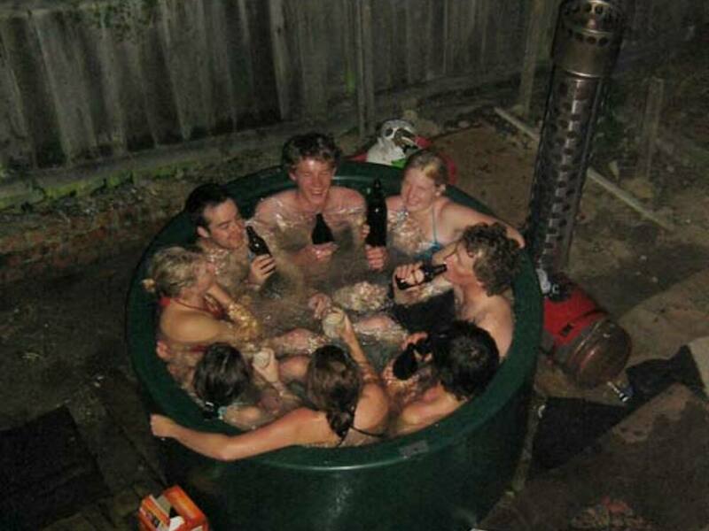 Hot tub invaded by aliens